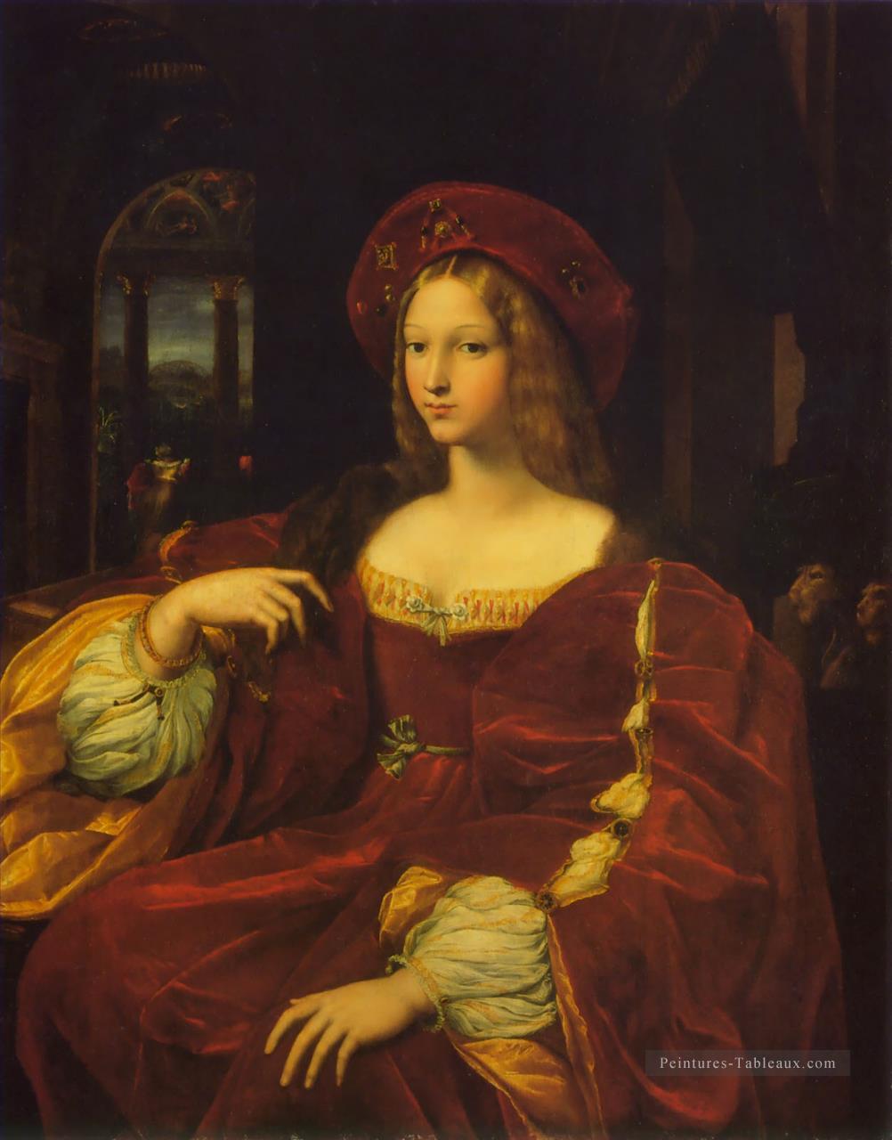 Jeanne d’Aragon Renaissance Raphaël Peintures à l'huile